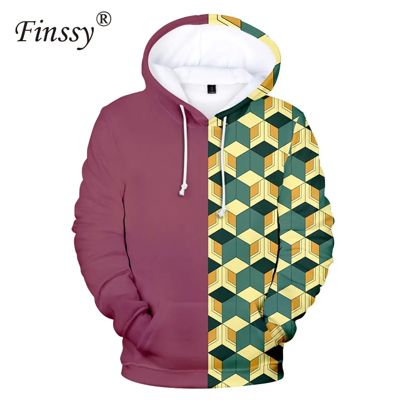 

Толстовка с капюшоном для взрослых, свитер Tanjirou Nezuko, рассекающий демонов киметасу, костюмы для косплея, детское теплое пальто с длинным рука...