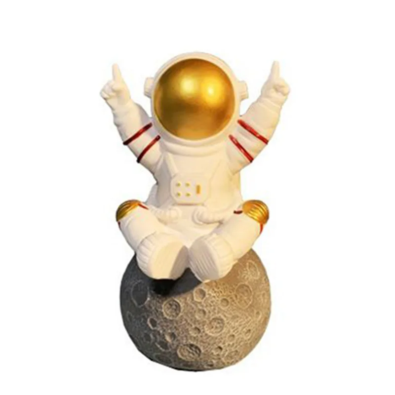 

Беспроводной Bluetooth динамик астронавт, беспроводной звуковой бокс, сабвуфер, креативный домашний декор, украшение, подарок на день рождения-Золотой