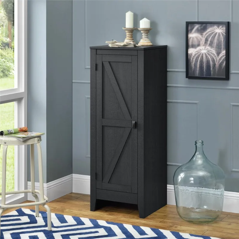 

Systembuild Evolution Farmington Storage Cabinet, Black Oak