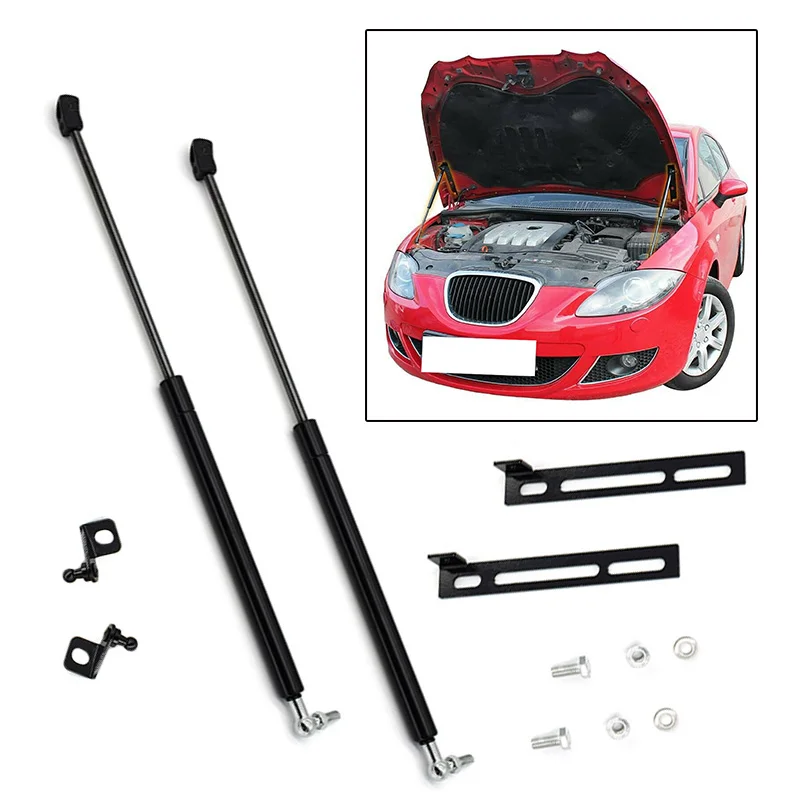 

Черная опорная стойка для капота автомобиля, демпфер, пневматический пружинный стержень, подходит для Seat Leon MK2 2005-2007 2008 2009 2010 2011 2012