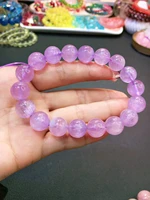 natural purple kunzite clear beads bracelet kunzite women men bracelet 11 2mm barrel beads cat eye aaaaaa