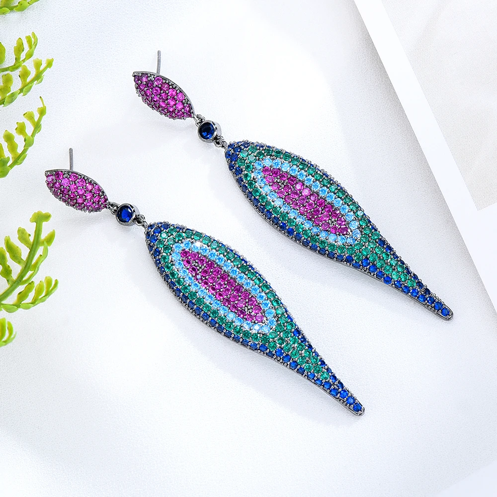 

Jimbora High Quality 2022 Original Design Shiny CZ Pendant Earrings For Women Wedding Bridal Jewelry Trendy Noble Facebook Ins