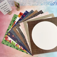 10pcs 33cm color cardboard square chinese style thick cardboard creative graffiti inner round hard cardboard drawing paper