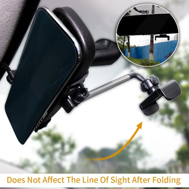 

2022 New Car Mobile Phone Holder Rearview Mirror Mount Phone Bracket Adjustable GPS Support For IPhone13 12 Samsung