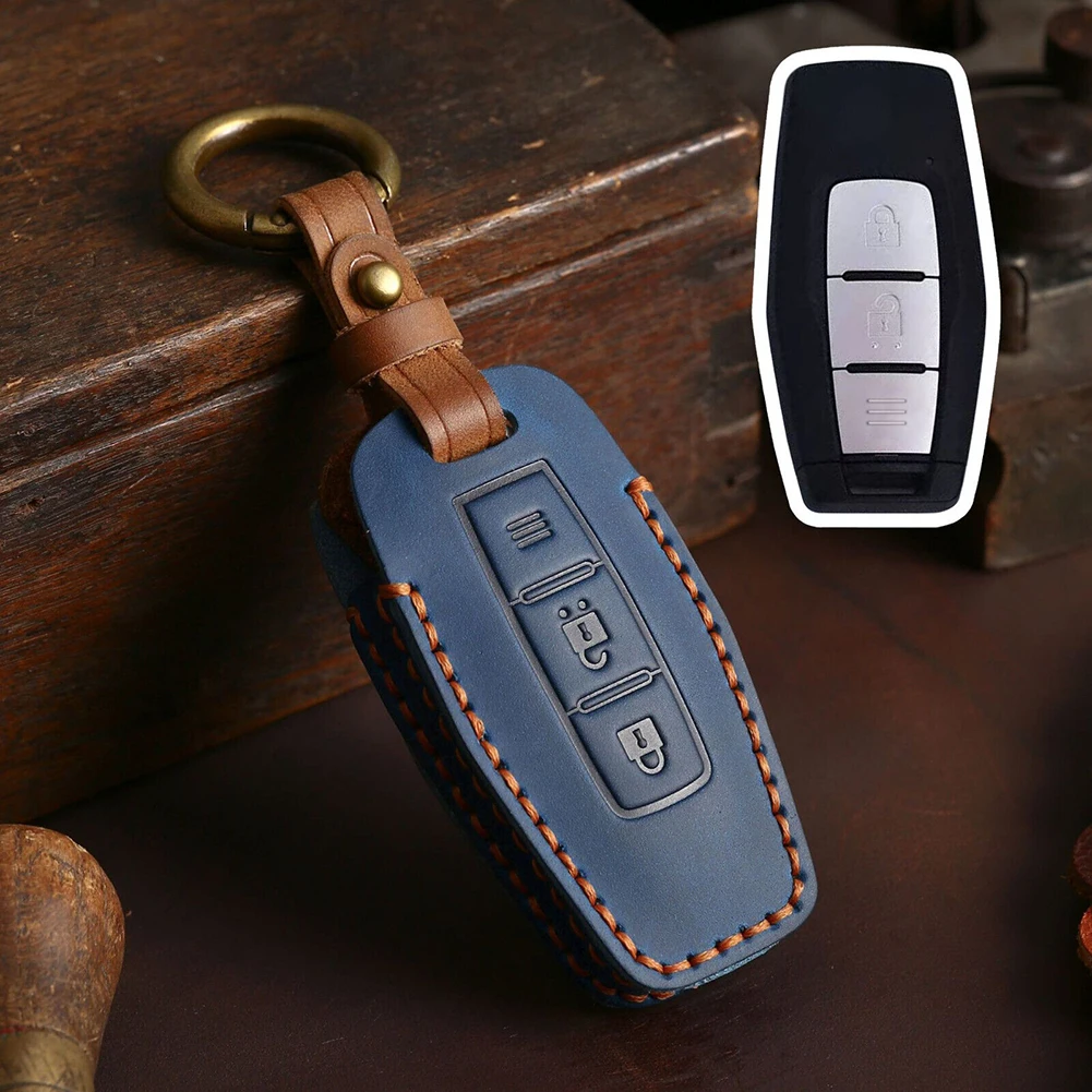 

Case Key Cover Accessories Cowhide Leather Fittings Fob For Outlander 2022 2023 Parts Remote Key Bag Useful Durable