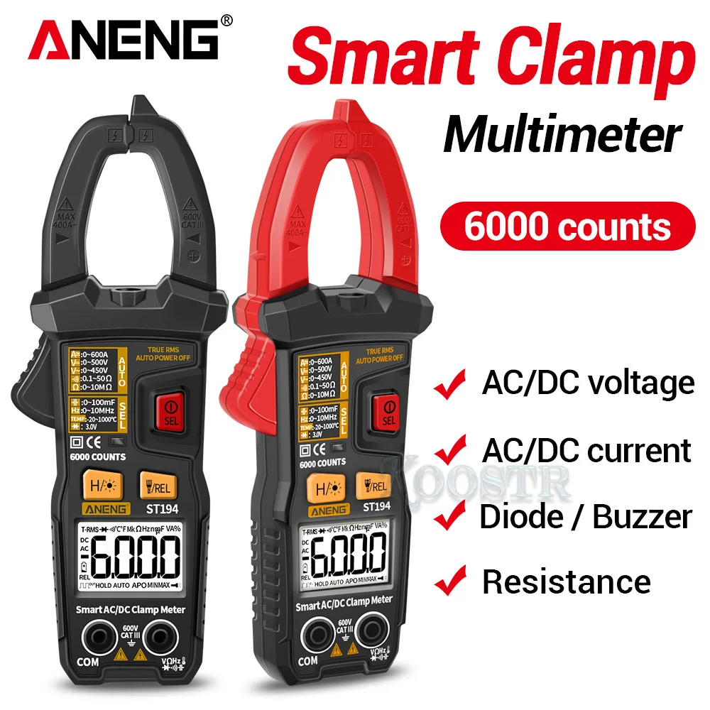 

Цифровой автомобильный зажим тестер зажим мультиметр настоящий 6000 Напряжение Ток Гц измеритель счетчик Ом Емкость Инструмент