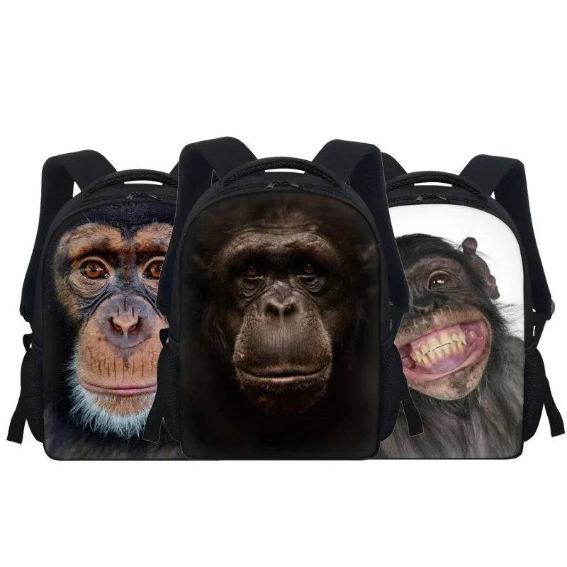 

Funny 3D Animal Orangutan Print School Bags for Kids Boys Girls Back to School Baby Backpacks Toddler Children Mini Schoolbag