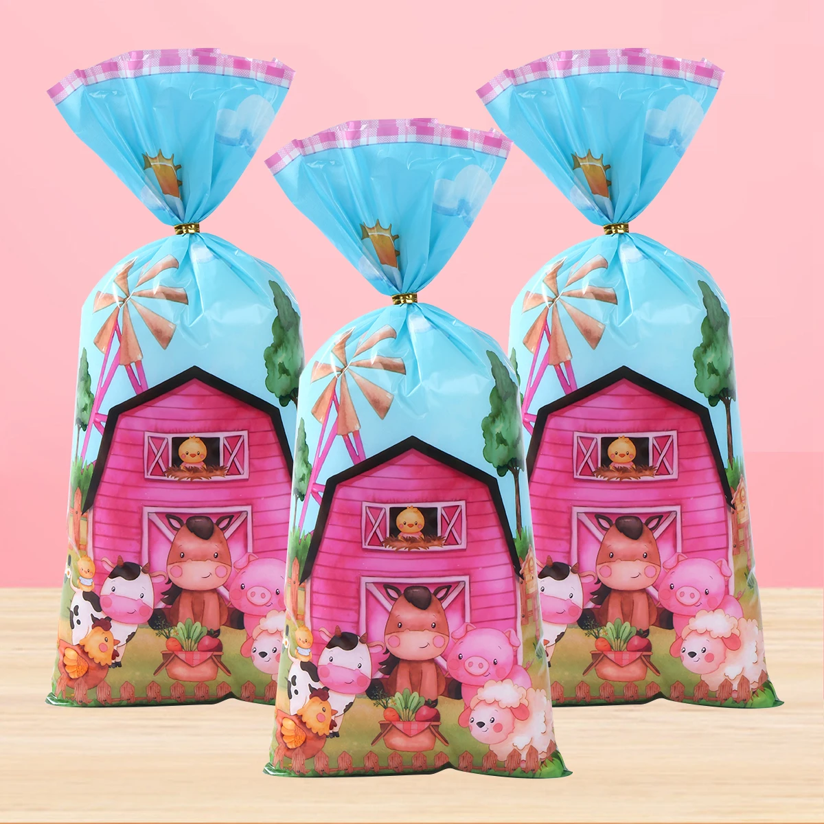 Пакеты для конфет с животными на ферме Подарочные Упаковочные пакеты декор