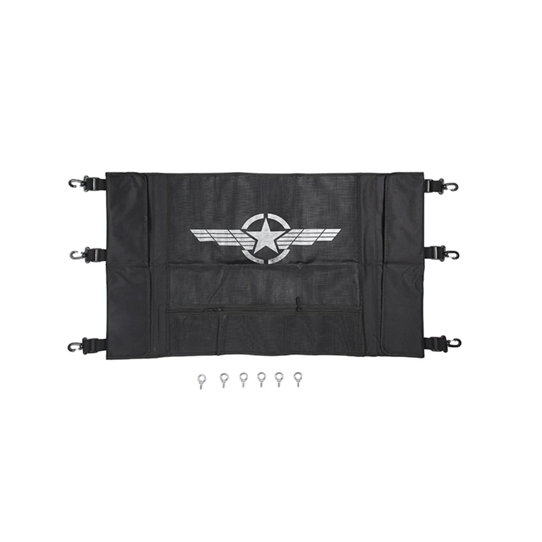 

Car Rear Trunk Curtain Cover Storage Bag Net Stowing Tidying for Suzuki Jimny 2019 2020 2021 Accessories, Black
