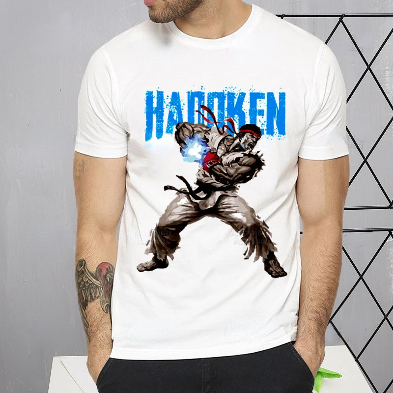 

Streetwear Tops Street Fighter T-shirts Hip Hop Funny Print Tshirt No Parking Violators Will Be Destroyed t shirts Short Sleeve