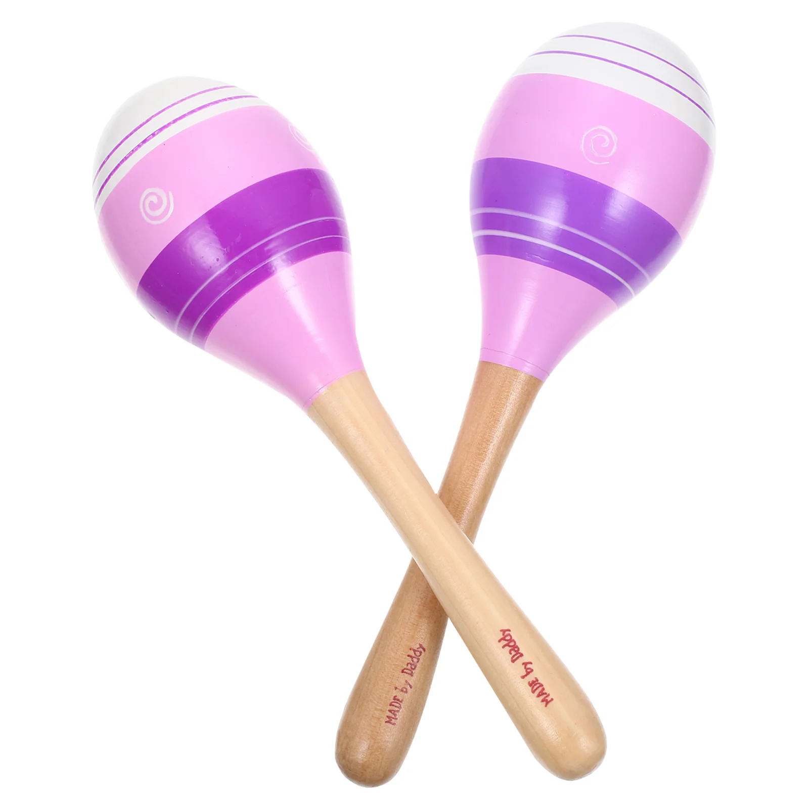 

2Pcs Interesting Children Percussion Playthings Wooden Sand Hammers Toys