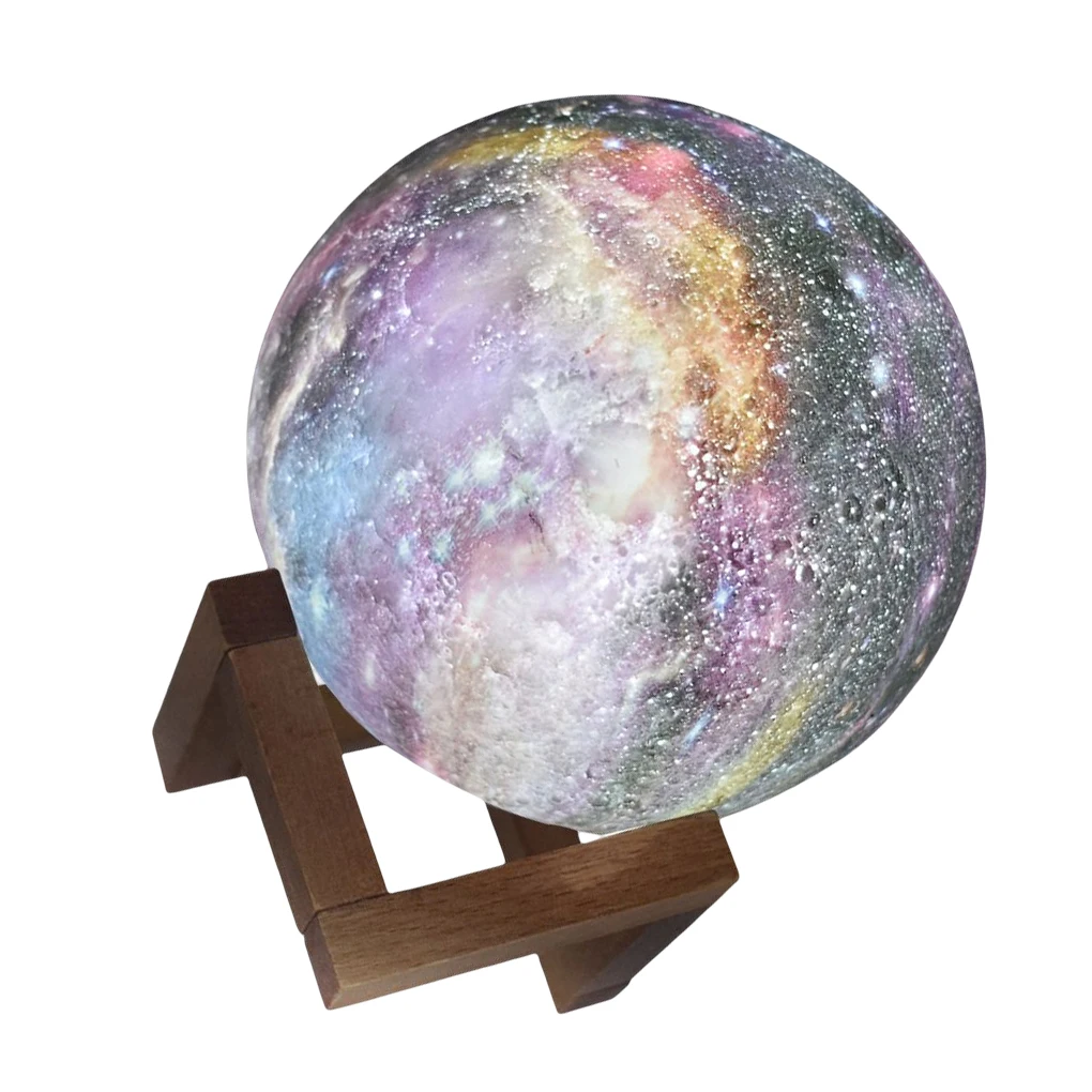 

Dimmable 3D Printing Moon Lamp with Holder Night Light Bedroom Dormitory