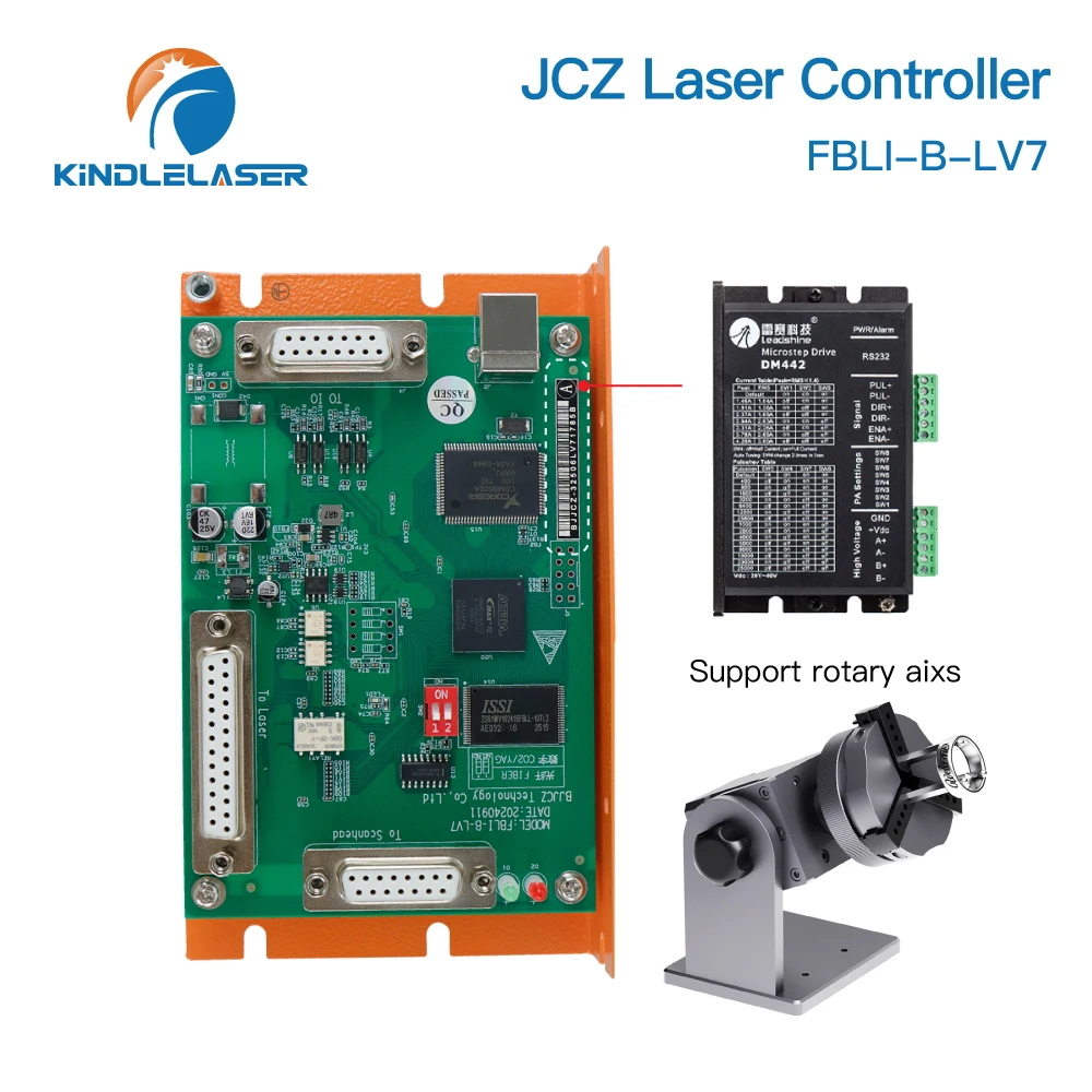 Фото Лазерный контроллер Kindlelaser BJJCZ FBLI-B-LV7 Плата управления для CO2 UV Raycus JPT Волоконный лазерный маркиратор №5
