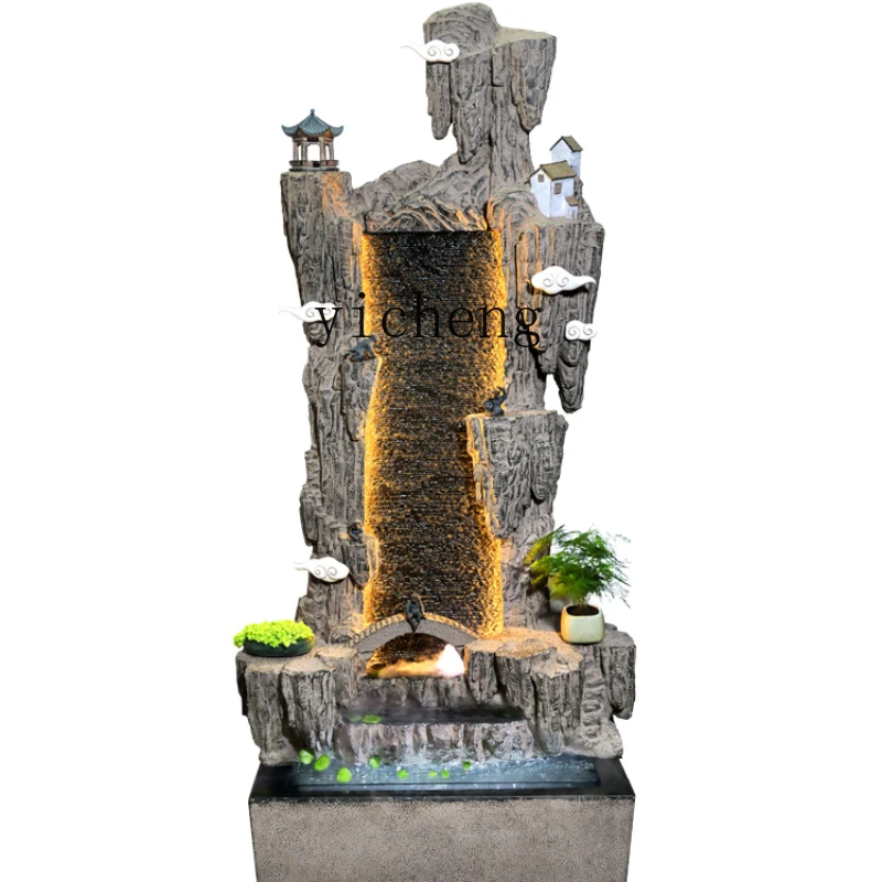 Большая искусственная Гора и фонтан ZC декоративная занавеска для воды в