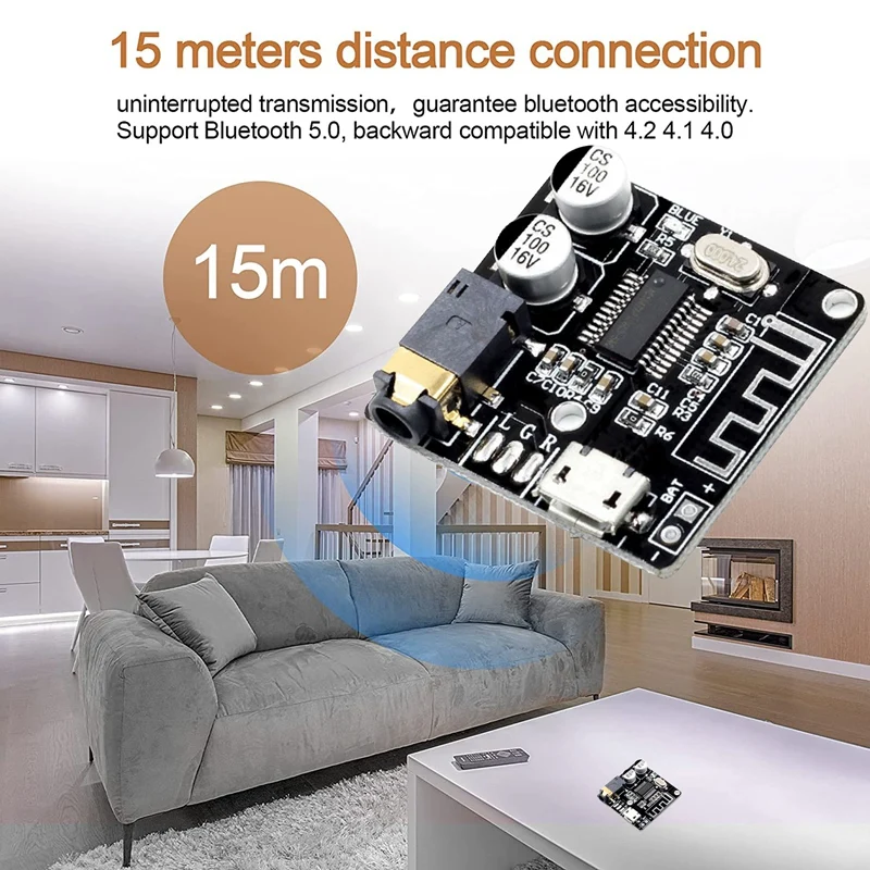 

1 шт. BT5.0 аудио приемник MP3 Bluetooth декодер без потерь автомобильный динамик Плата усилителя звука