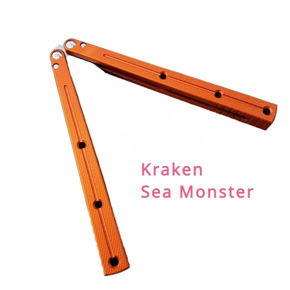 Фото TheOne Kraken Sea Monster нож бабочка Channel Алюминиевая ручка D2 Система втулок лезвия EDC Инструмент Нож №2