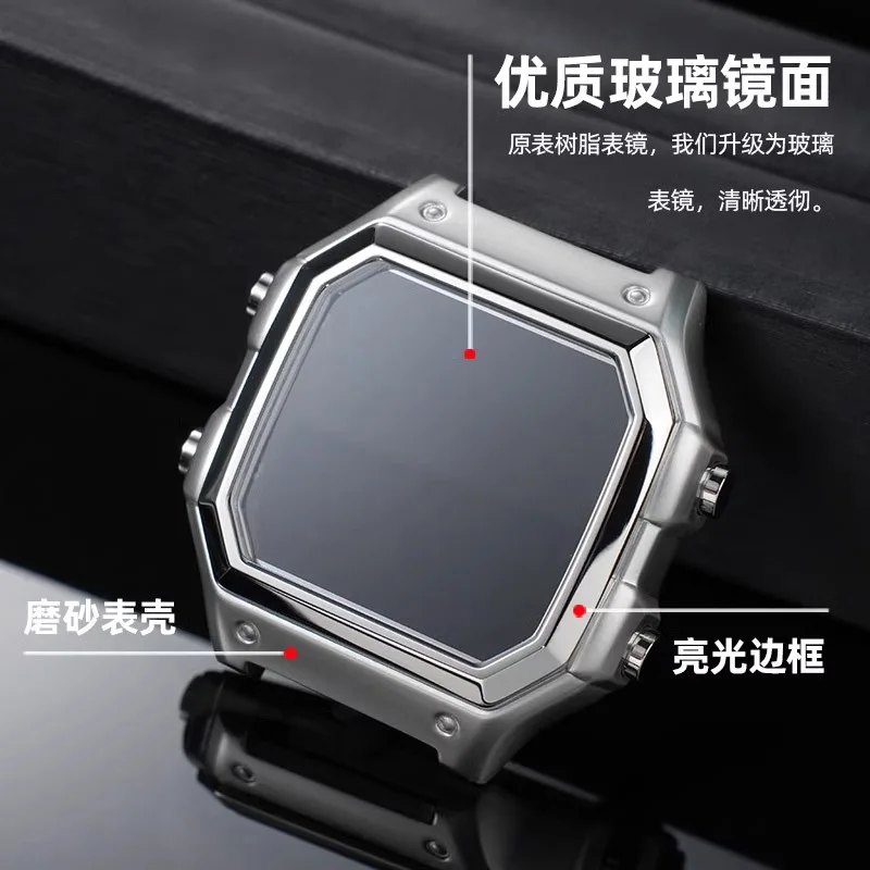Фото Для Casio AE1200 Нейлоновый ремешок для часов Металлический корпус AE-1200 Модифицированная нержавеющая сталь 304 Передняя крышка часов Водонепроницаемая кольцевая пленка для часов №2