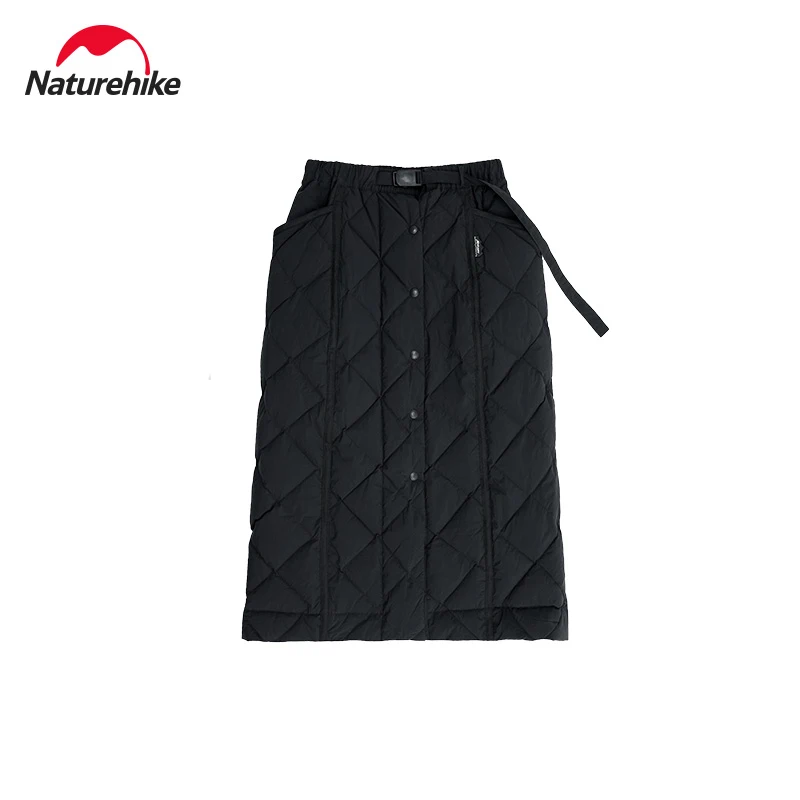 

Naturehike Outdoor Women Skirts Autumn Winter Mid-Long Skirt Windproof Warm Zipper Down Cotton Skirt Camping Black Skirts