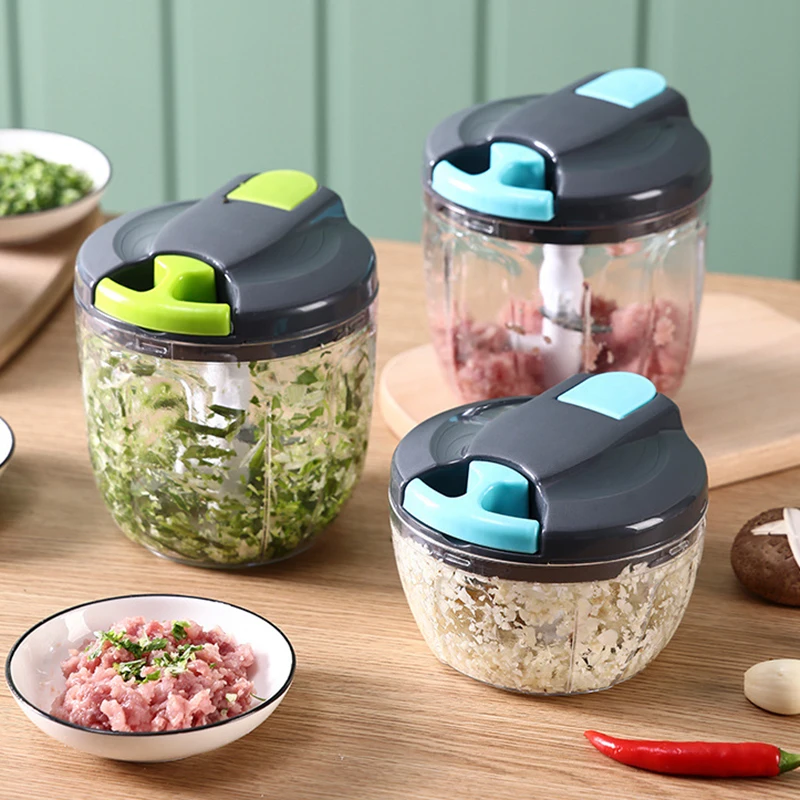 Manual Vegetable Chopper Hand Pull Vegetable Slicer Onions Cutter Egg Blender Meat Mincer Mixer Food Processor Kitchen Gadgets