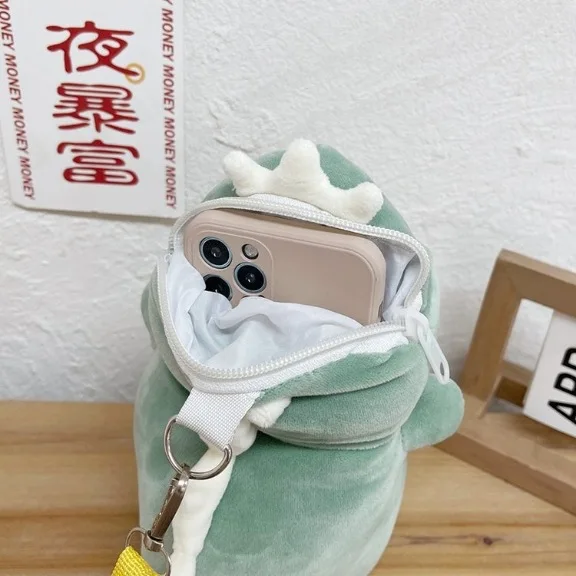 Женская сумка через плечо с мультипликационным динозавром маленькая прекрасная