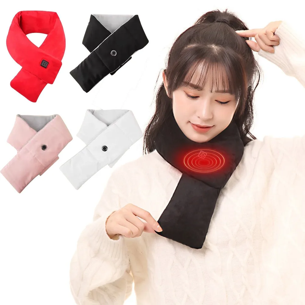 

USB Heating Warm Scarf Neck Waist Protection Winter Compress Neck Wrap Cotton Filled Smart Heating Scarf Ties 3 Adjusted Speeds