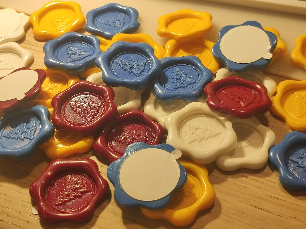 

37mm Wax Seal Stickers with Backing Double-sided Self-adhesive Sealing Gifts Pine Tree Wax Seal Stamp Wax Seal Label Stickers