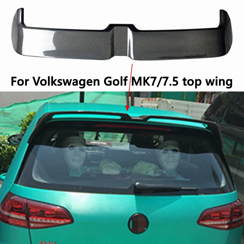 

For Volkswagen Golf MK7/7.5 Rline GTI modified carbon fiber O style roof spoiler special fixed wind wing top wing 2014-2019