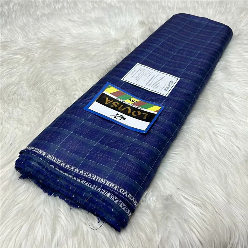 

5 Yards TR Material Cashmer Cloth African Men African Agbada Soft TR Fabric with High Quality for Senator wear Man Garment TX441