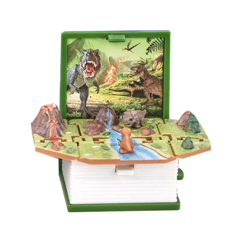 

Mini Dinosaurs Keychain Toys 3D Collapsible Educational Creative Toys Cute Dinosaurs Folding World Keychains For Birthday Goody