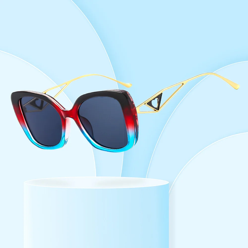 

Модные Красочные Солнцезащитные очки в квадратной оправе с металлическими дужками роскошные женские индивидуальные поляризационные очки ...