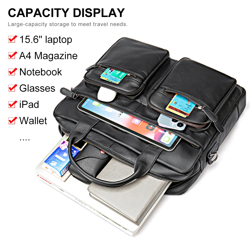 MVA Настоящая кожа Портфель сумка для ноутбука мужская через плечо для документов тоут сумочка подарок любимому мужчине New 7412