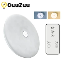 18 leds touch night light with adhesive sticker wall lamp battery powered circle portable dimming night lamp high brightness