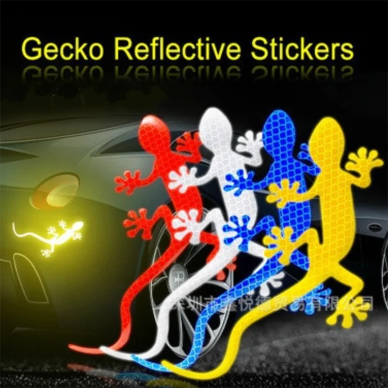 

Reflective Sticker Safety Warning Mark Reflective Tape Auto Exterior Accessories Gecko Reflective Strip Light Reflector