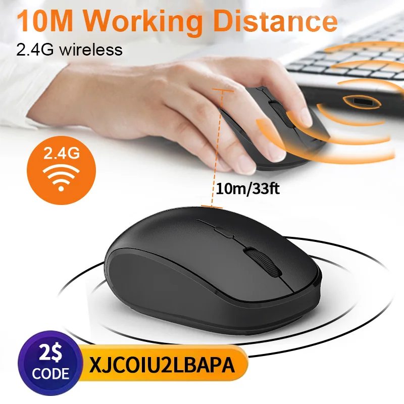 

TEUCER CH-600 Wireless Mouse Ergonomic Precision Mice 1600 DPI Silent for MacBook Tablet Laptop Accessories 2.4G Mouse