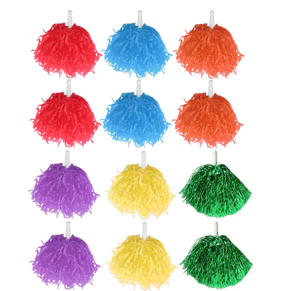 

Cheerleaders Supplies Cheering Poms Cheering Garland Shiny Cheering Balls Cheerleading Pompon Pompoms With Handle Colors