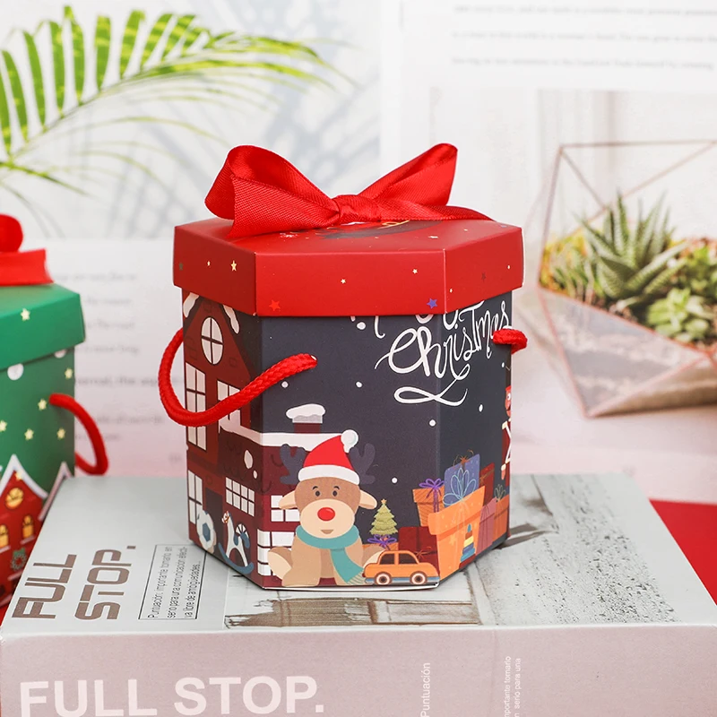 4 шт. рождественская подарочная коробка яблоки конфеты шоколад упаковочная