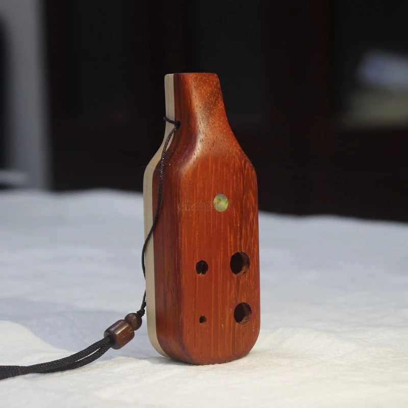 

6 Holes Ocarina for Beginners Maple Wooden Handmade Portable Pockets Mini Solid Color Orff Musical Instruments Birthday Gift New
