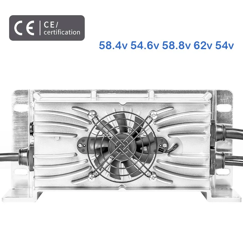

58.8v 62v 58.4v 54.6v 54v 48V LiFeP04 Lithium Battery Charger Waterproof Electric Car Scooter Tricycle Smart Powder Charger