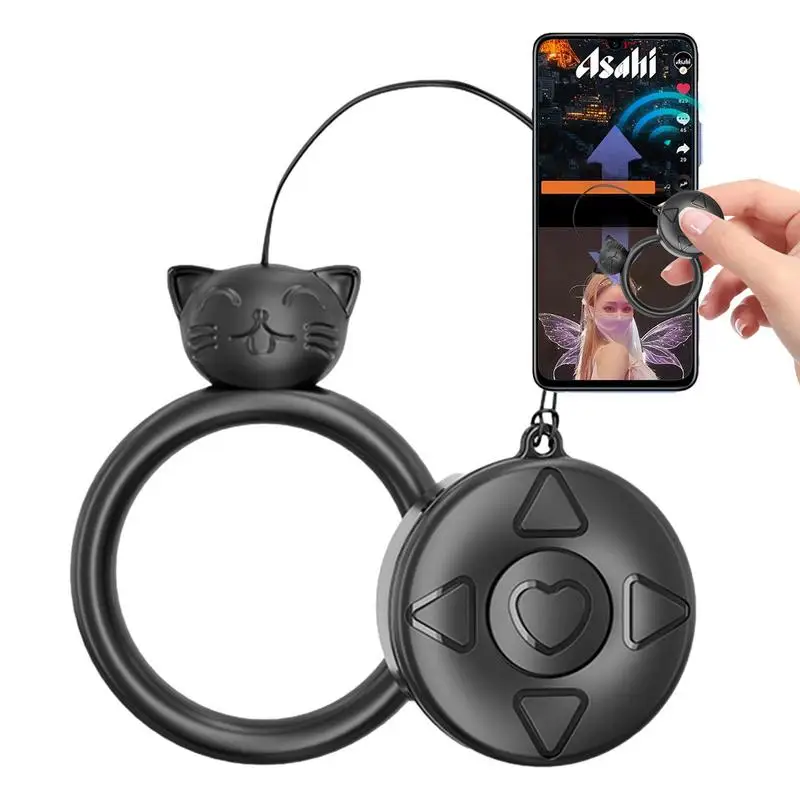 

New GT66 Mobile Phone Bluetooth Page Turner Fingertip Remote Control Rechargeable Selfie Camera Controller Bluetooth Page Turner