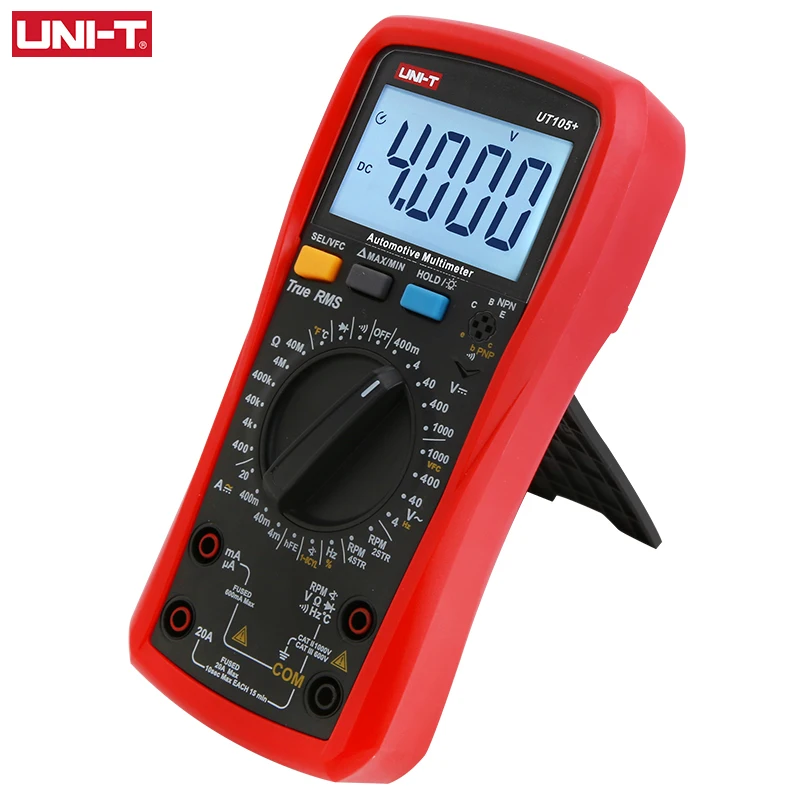 UNI-T Digital Automotive Multimeter Car UT105+ UT107+ AC DC Current Tester Voltmeter Capacimeter Frequency Meter Temperature