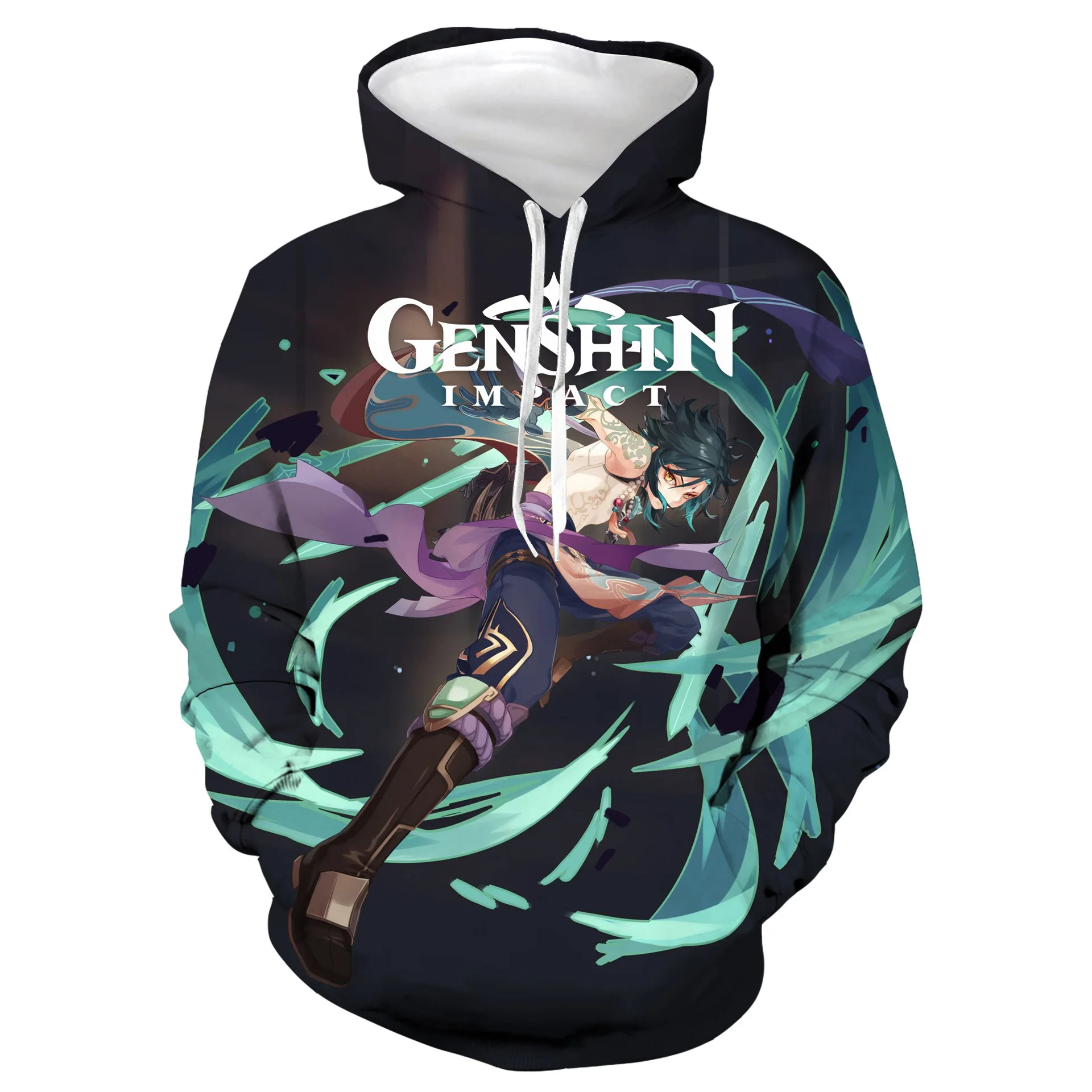 

2022 New Genshin Impact Game Hoodies Xiao Hutao Venti Klee Sweatshirt Jacket Men Women 3D Print Pullover Casual Loose Tracksuit