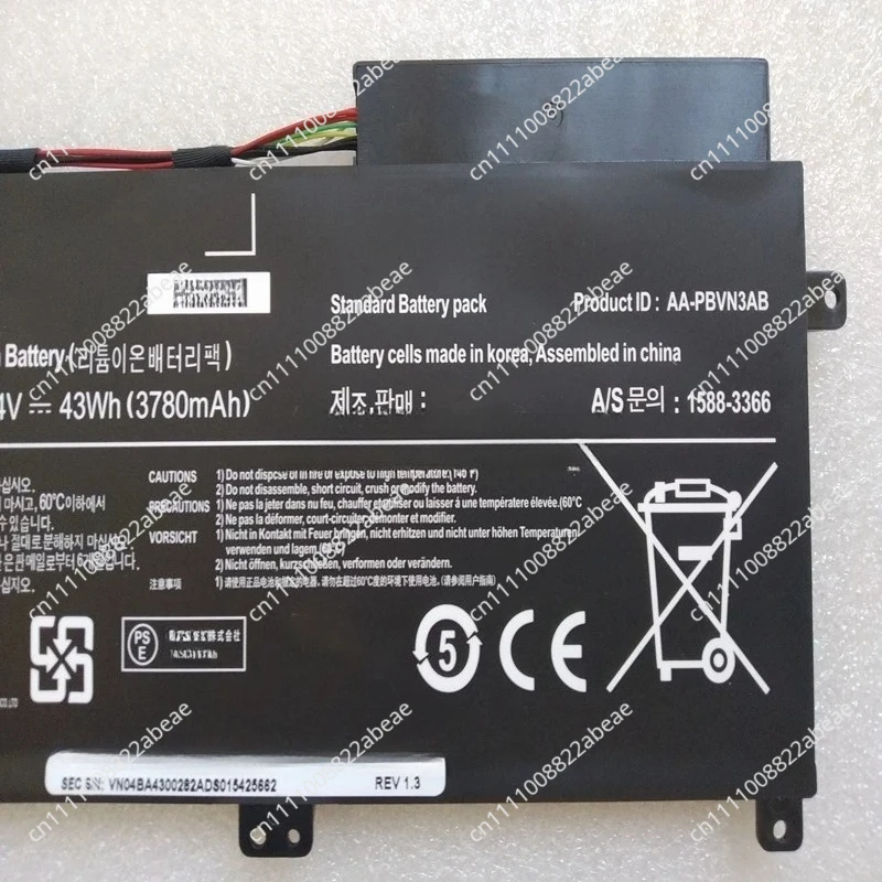 Фото Новая батарея AA-PBVN3AB для Samsung ATIV BOOK 4 NP370R4E NP370R5E NP450R4V NP450R4E NP450R5E NP470R5E NP500R5H NP510R5E NP510RSE №3