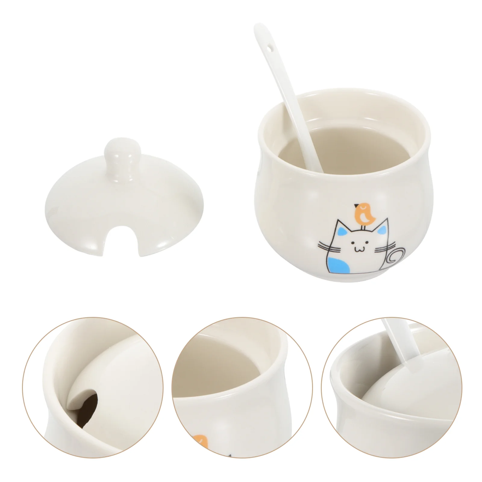

1 set of Spice Jar Pepper Storage Holder Decorative Ceramic Jar Ceramic Seasoning Jar for Restaurant