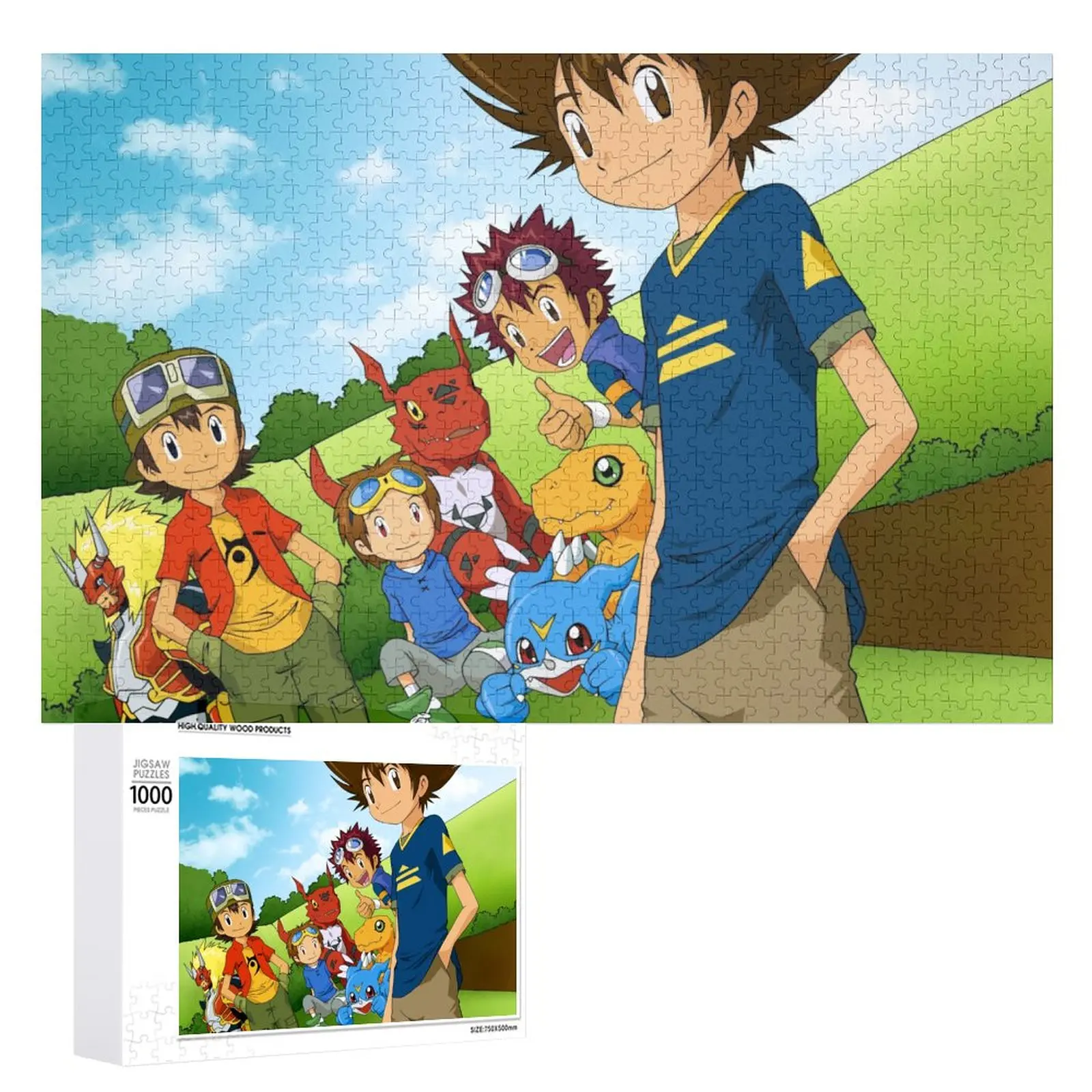 

Bandai Anime Digimon 1000 puzzle pieces Digital Monster Diy puzzle creative decompression game toys for children's gifts