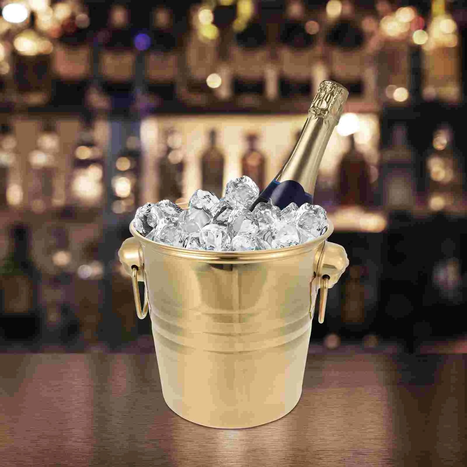 

Ice Bucket Gathering Anti-rust Bottle Rack Juice Kitchen Beverage Iced Stainless Steel Glass Food Containers