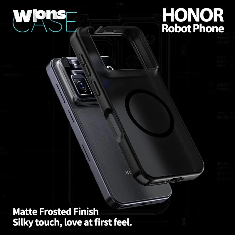 Фото Чехол для HONOR Robot Phone Plus N52 с магнитным креплением, матовый, противоударный, с защитой камеры. №1