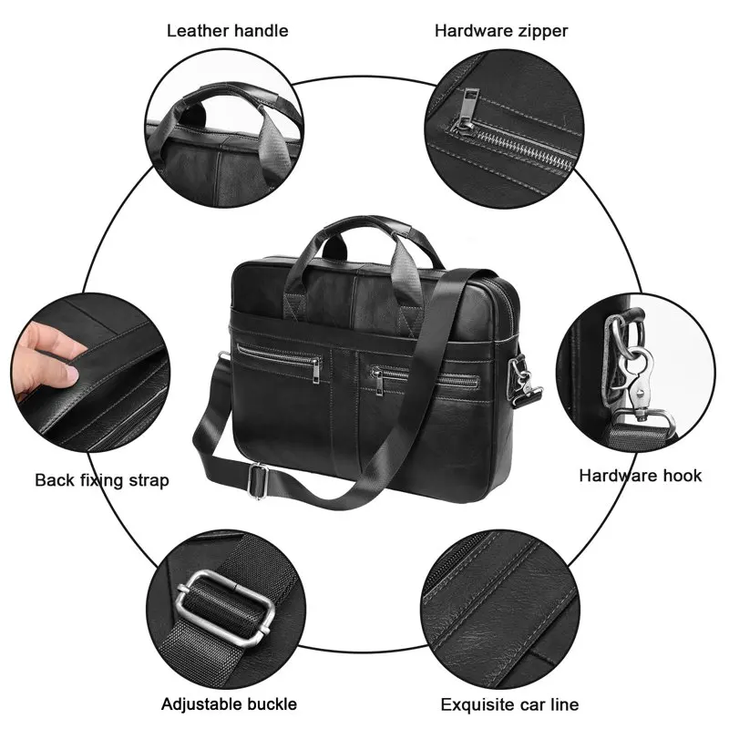 Genuine  Briefcase for Men 15.6
