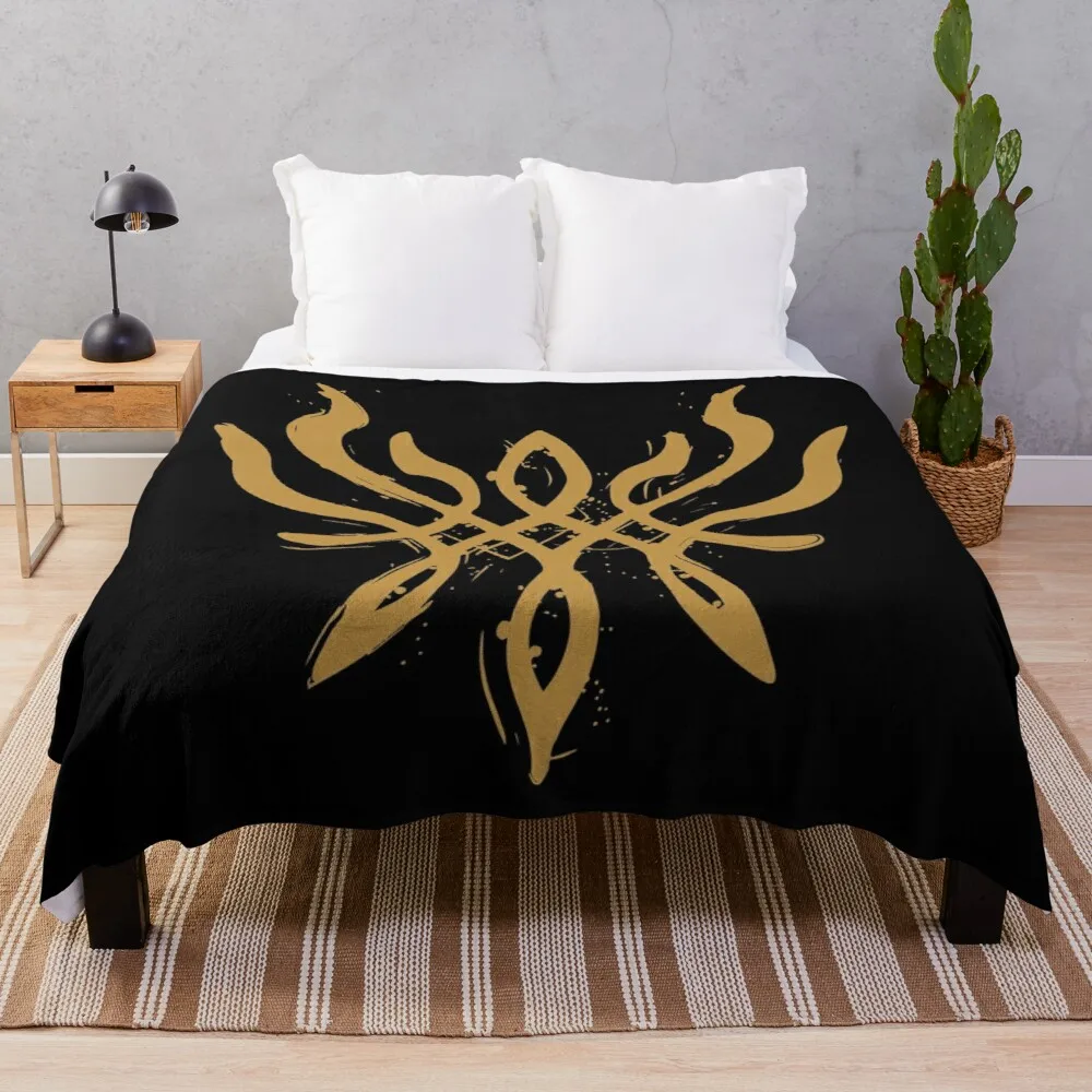 

Fire Emblem: Three Houses - Byleth Crest of Flames (Blazing Version) [Golden] Throw Blanket Blanket For Giant Sofa