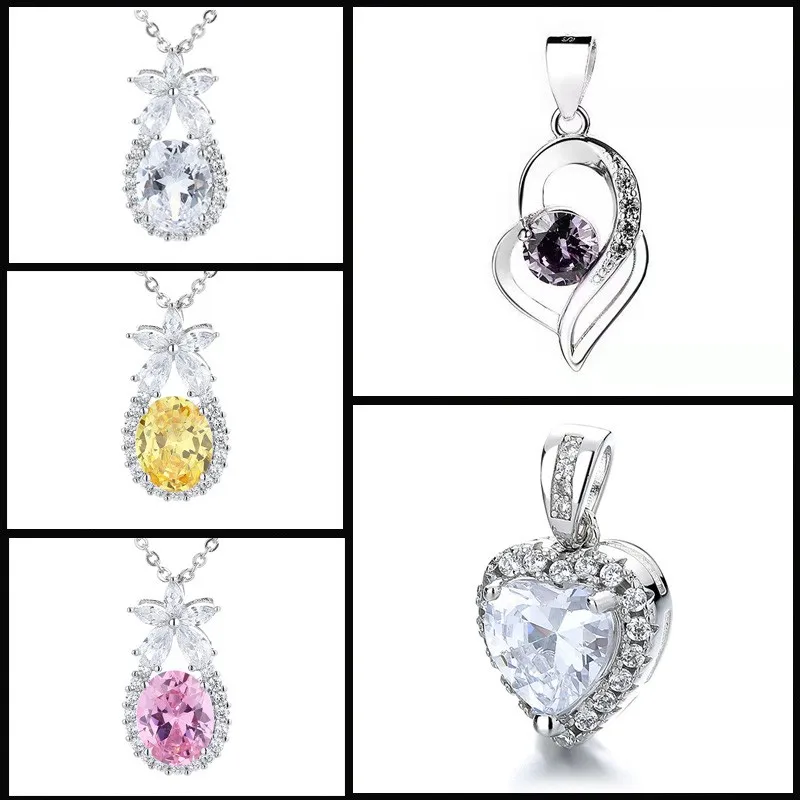 

Женский кулон без цепочки, серебро 925 пробы, с фианитом