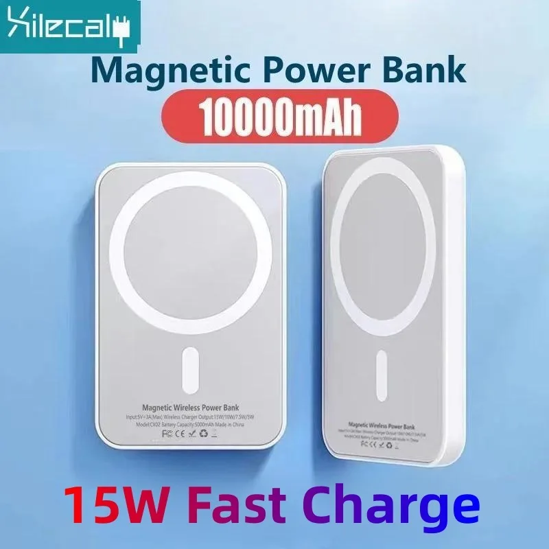 

Portable Magnetic Wireless Charger Power Bank External Battery Pack For Mac safe iphone 15 14 12 Pro Max Powerbank Spare Battery